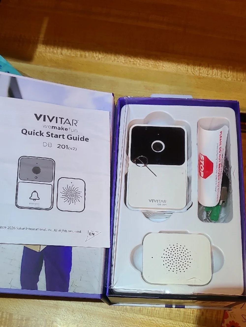 Vivitar Video Doorbell & Chime - White
